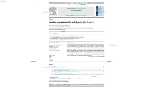 Location management in mobile network: A survey